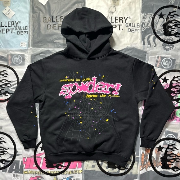 Sp5der P*nk V2 Hoodie ‘Black’ - Picture 1 of 6